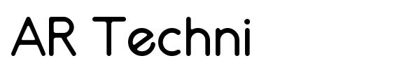 AR Techni font preview